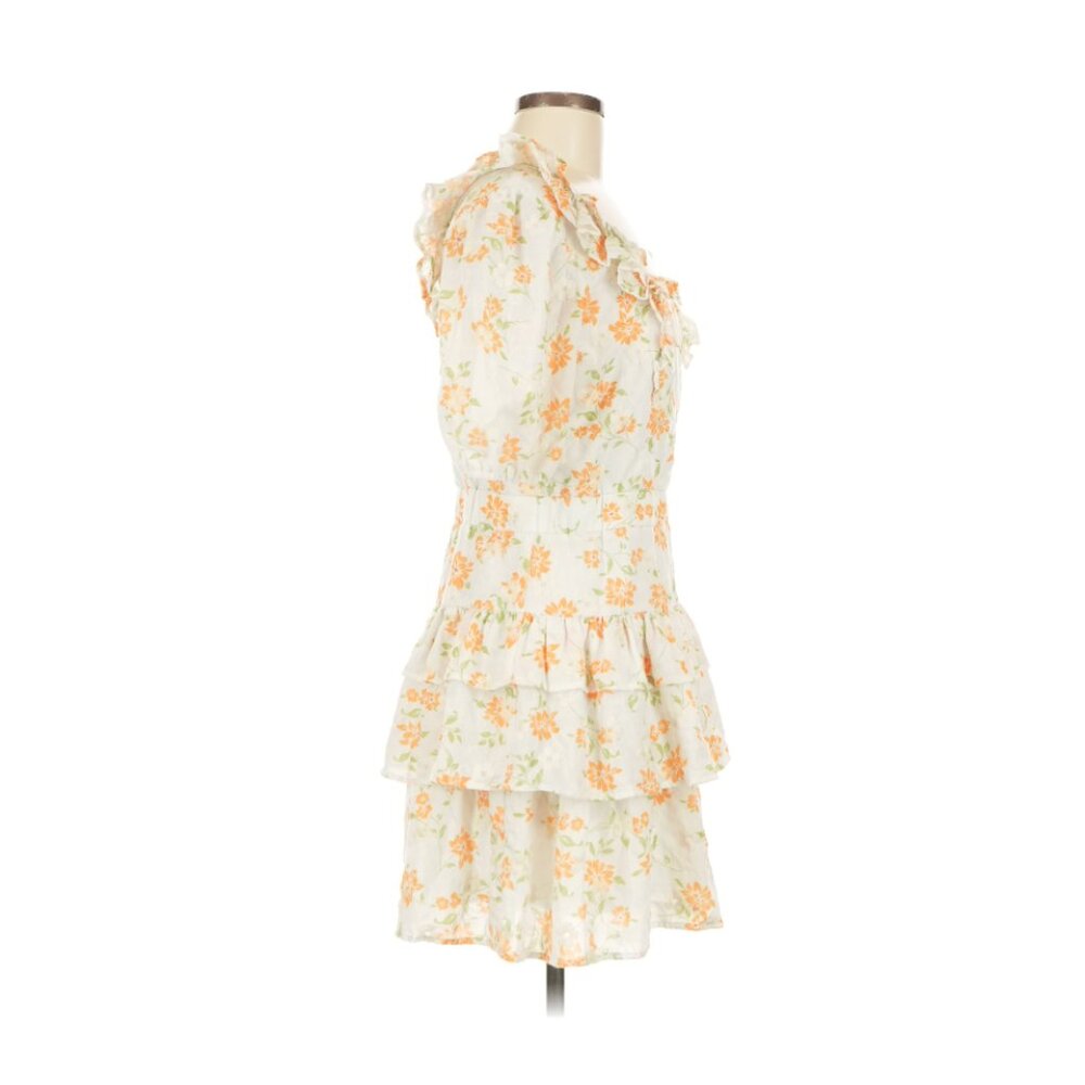 Adelyn Rae "Kerry" Eyelet Floral Printed Mini Dress- Size M - Like New - Picture 7 of 12